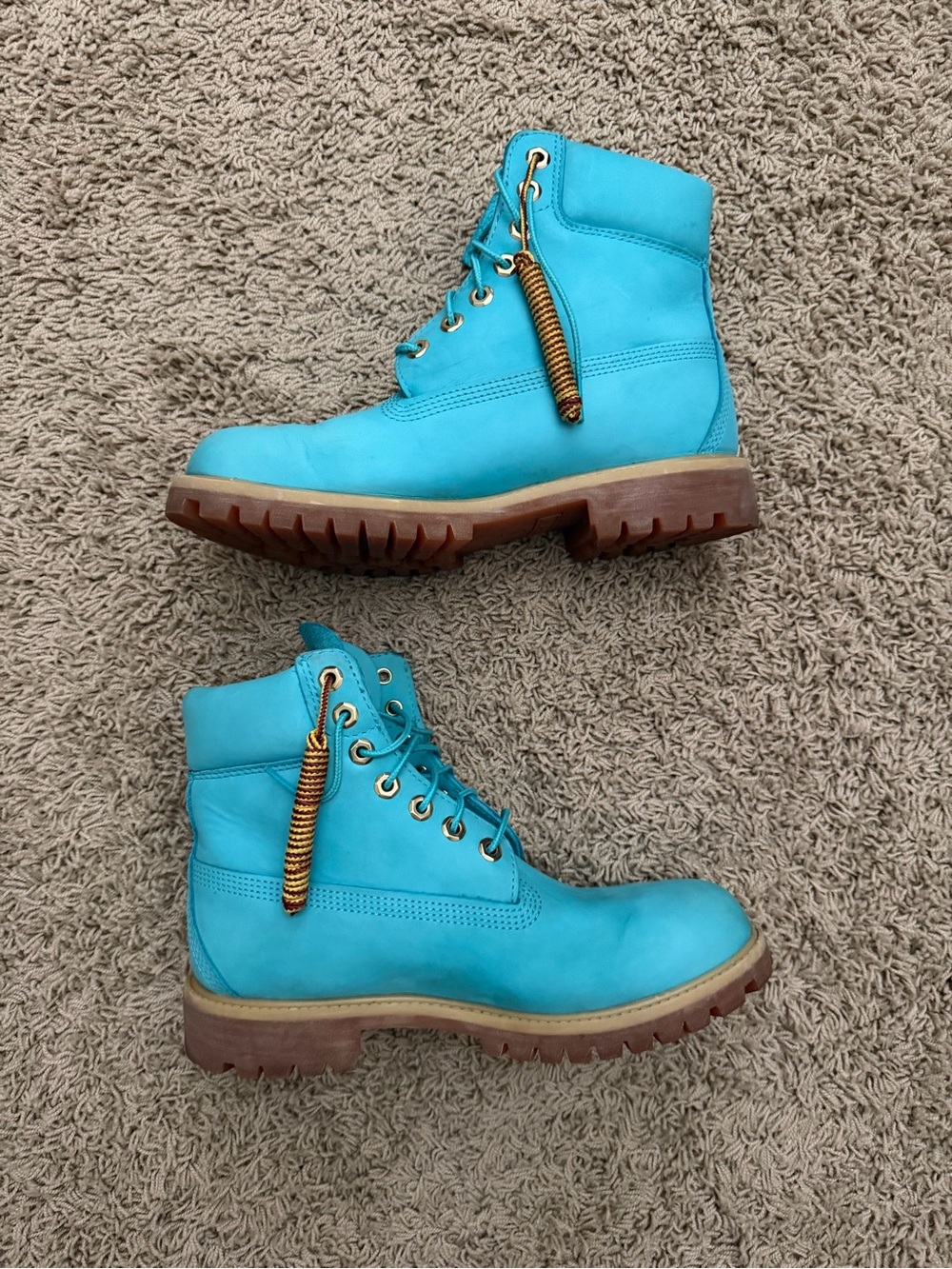 Wale x Villa x 6 Inch Timberland Boot 'The Gift Box' Turquoise US Mens Size 8 - Picture 2 of 9